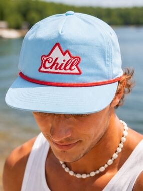 Coors Light Chill Snapback Hat Blue Red Rope Cap Adjustable Summer Lake